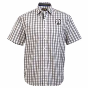 Waiters Lifestyle Cedar Lounge Shirt Short Sleeve Mens Grey/White